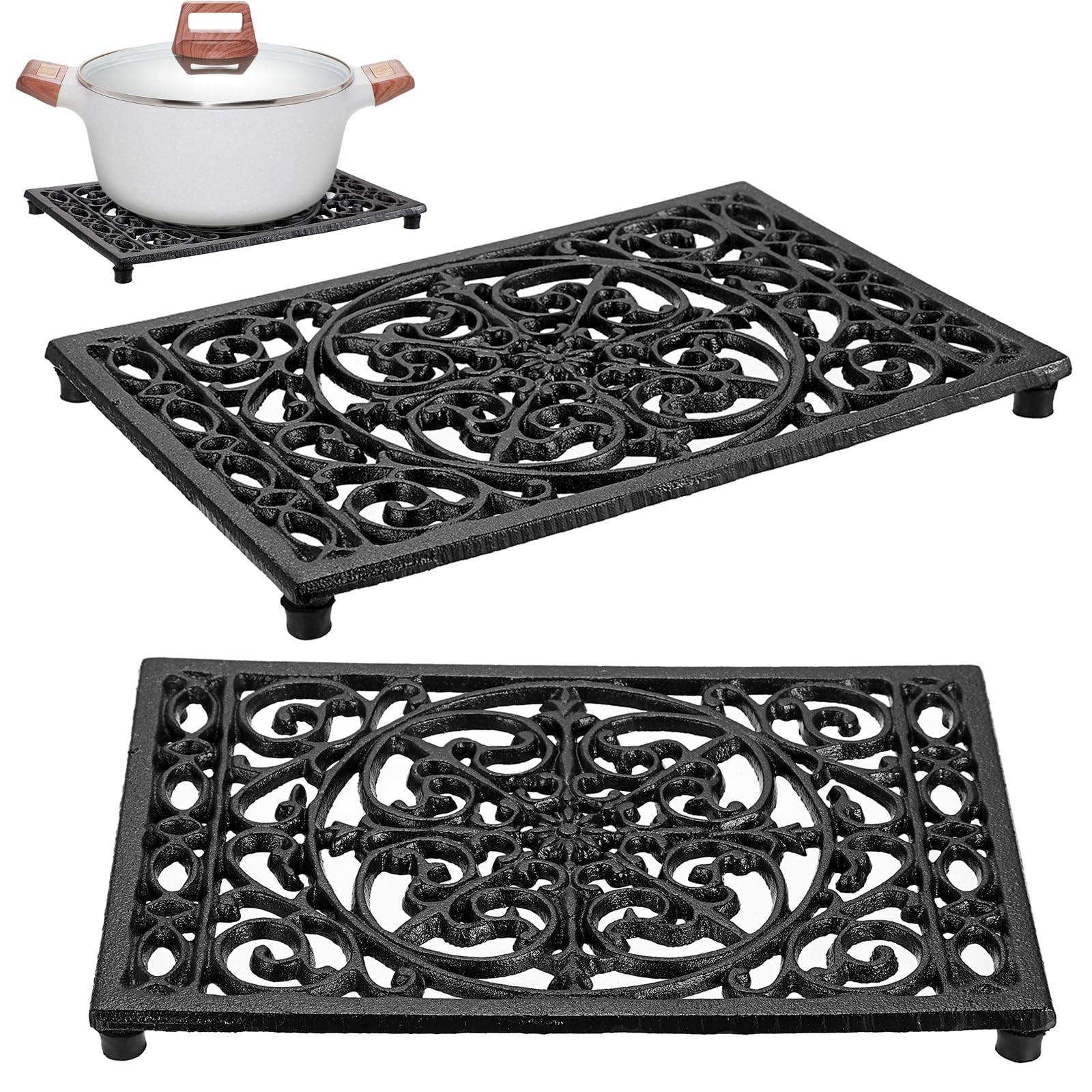 Cast Iron Teapot - Sottopentola rettangolare in ghisa Sottopentola in