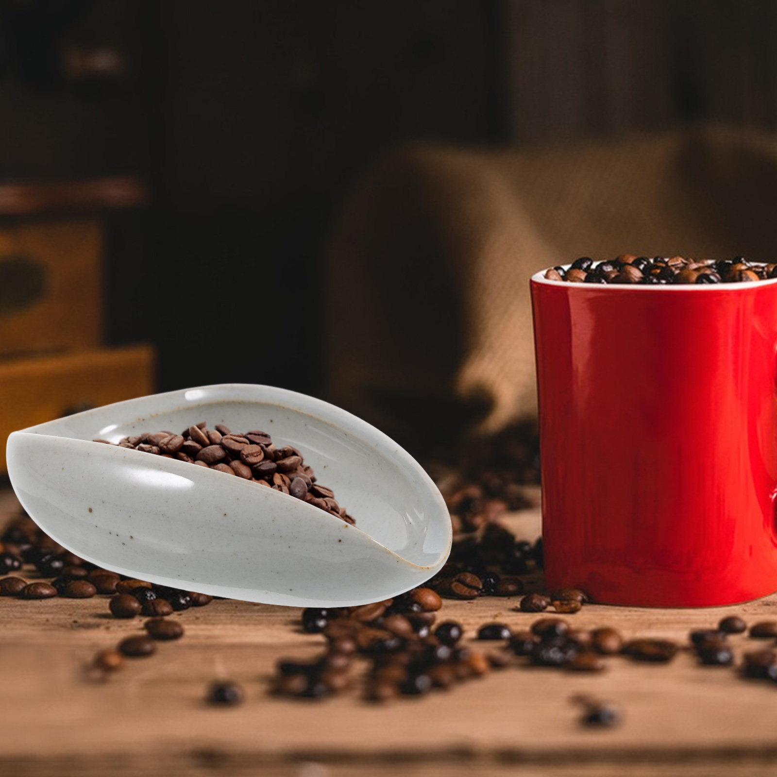 Coffee Leaves Tea - Vassoio in Ceramica per Chicchi di