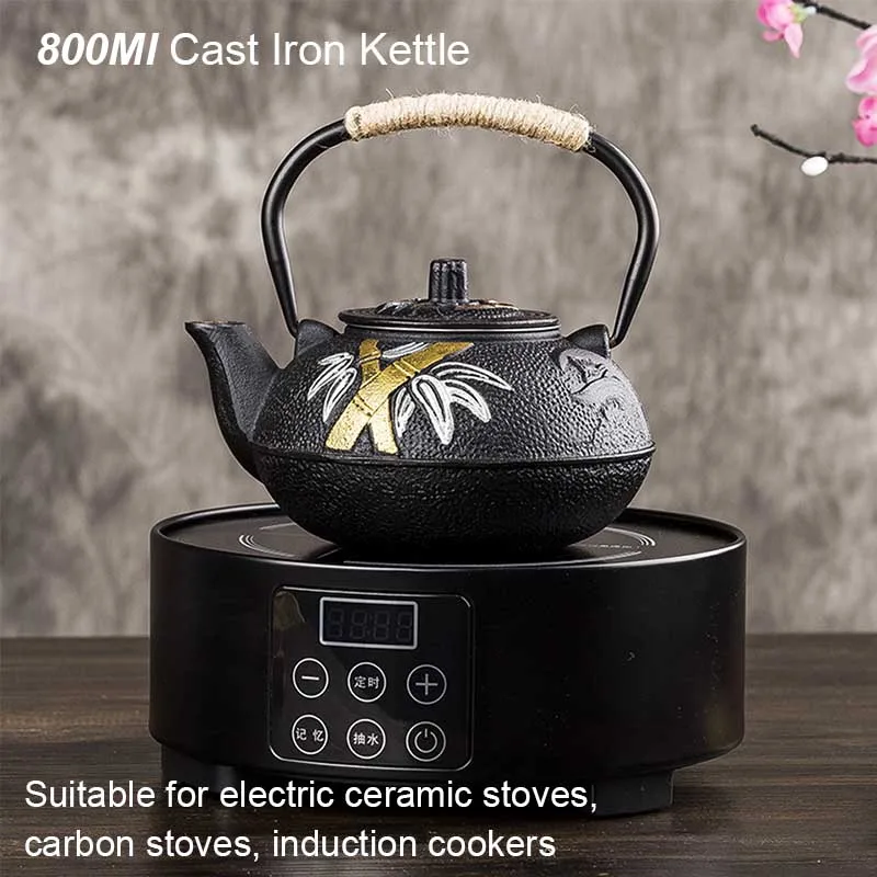 Cast Iron Teapot - Bottiglia d'acqua in ghisa con teiera