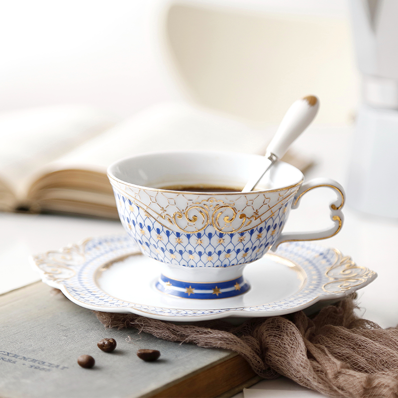 Coffee Tea Flower - Tazza da caffè in ceramica europea,
