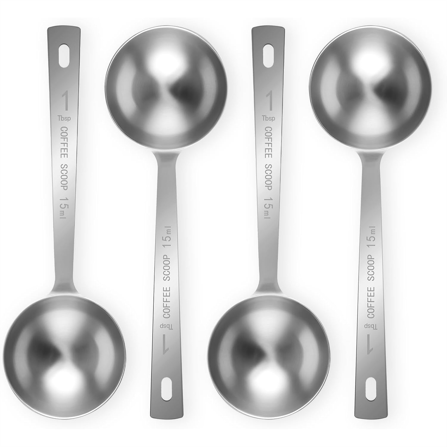 Coffee Tea Images - Set di 4 Cucchiai Dosatori in
