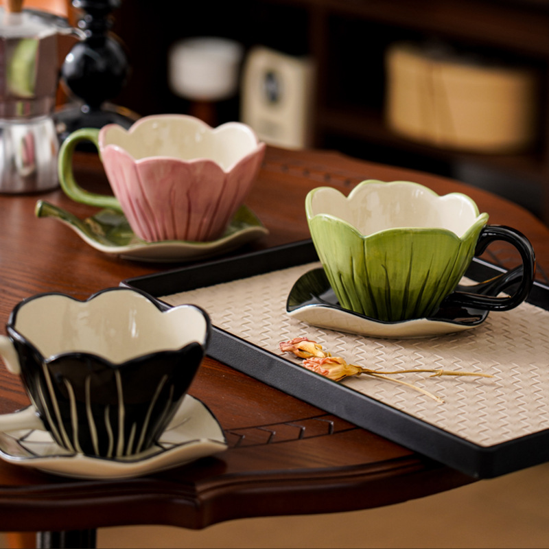 Coffee Tea Leaf - Set di piatti per tazze da
