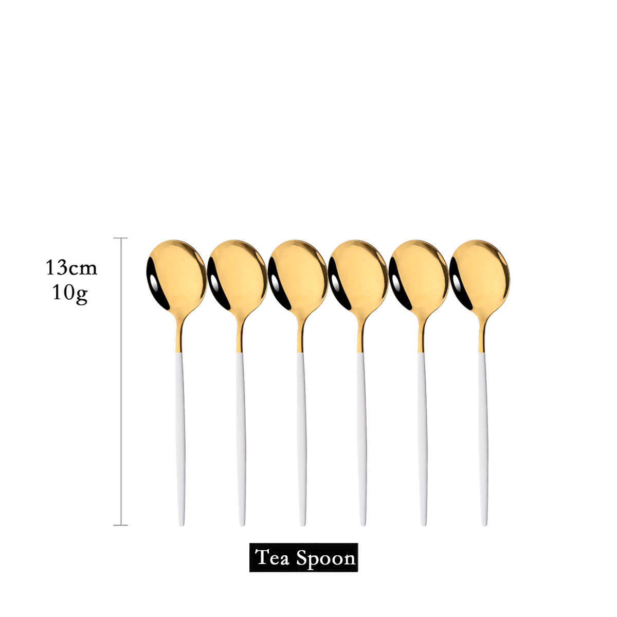 Coffee Tea And Sugar Canister Set - 6 pezzi specchio oro bianco cucchiaio