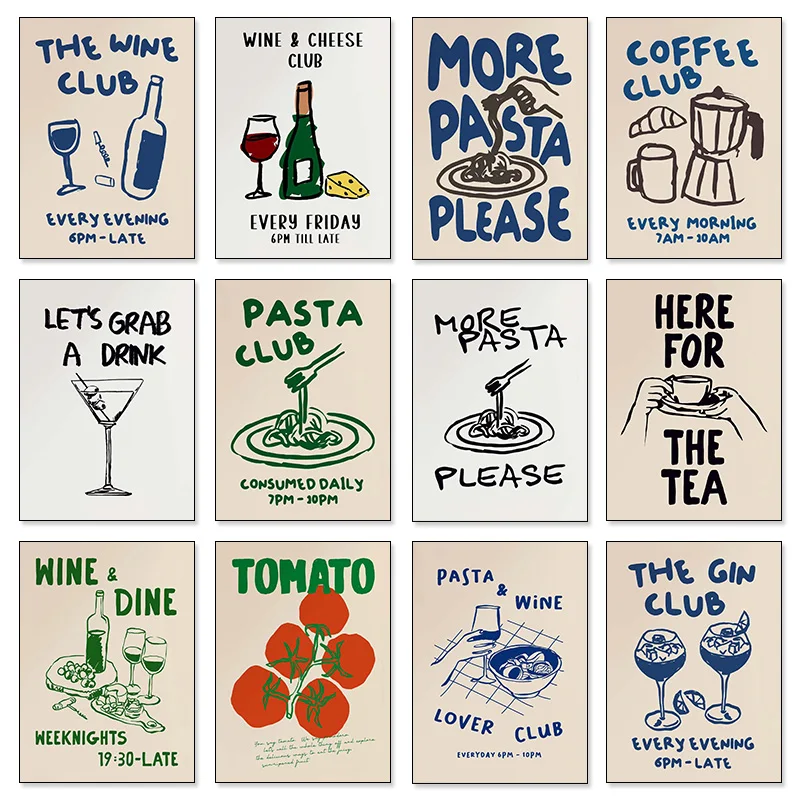 Coffee Tea Poster - Quadri su tela moderni per cucina: