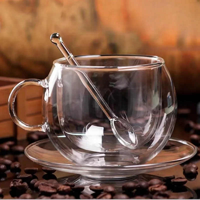 Coffee Tea Vodka - 150/300ml Doppio Fondo Parete di Vetro