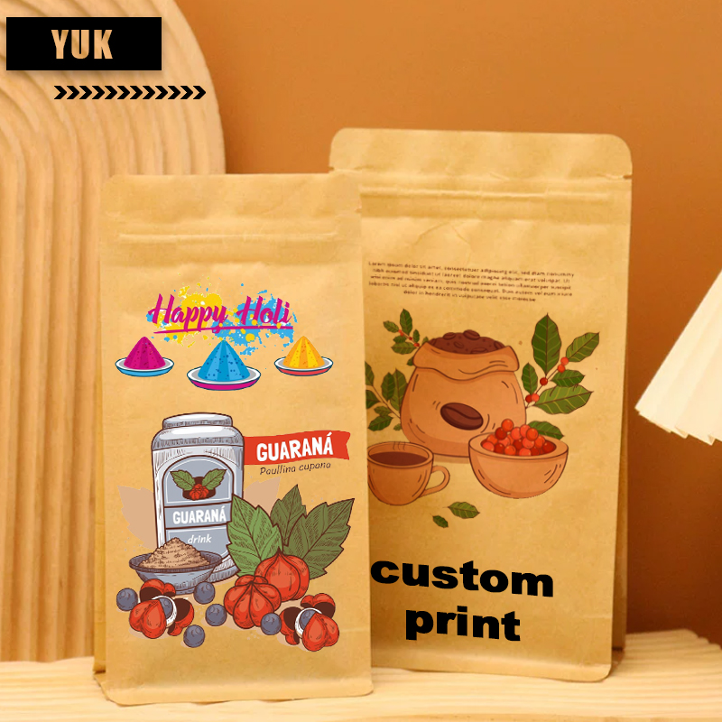 Coffee Tea Flower - Borsa standup sigillata a otto lati