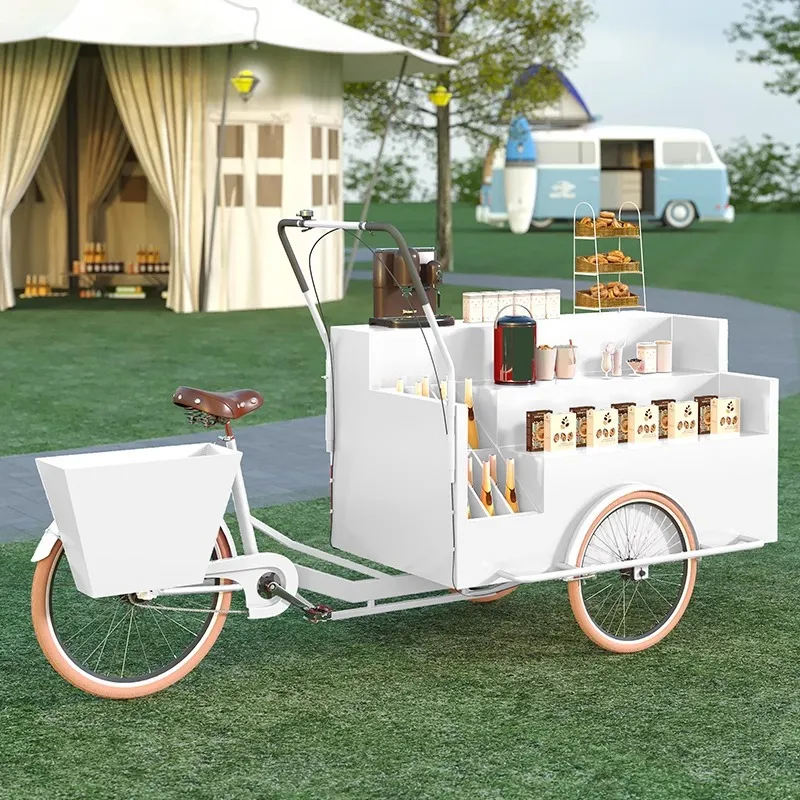 Coffee Tea Vendor - Espositore Mobile a Triciclo Creativo per