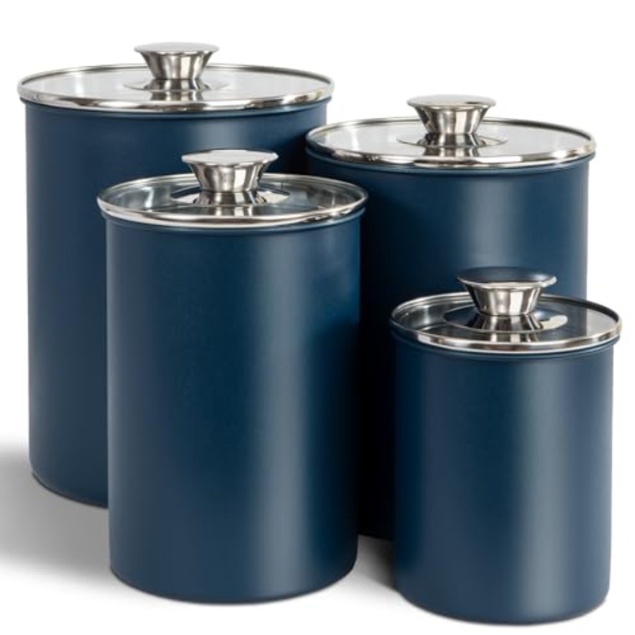 Coffee Tea And Sugar Canister Set - Set di Contenitori per Alimenti in