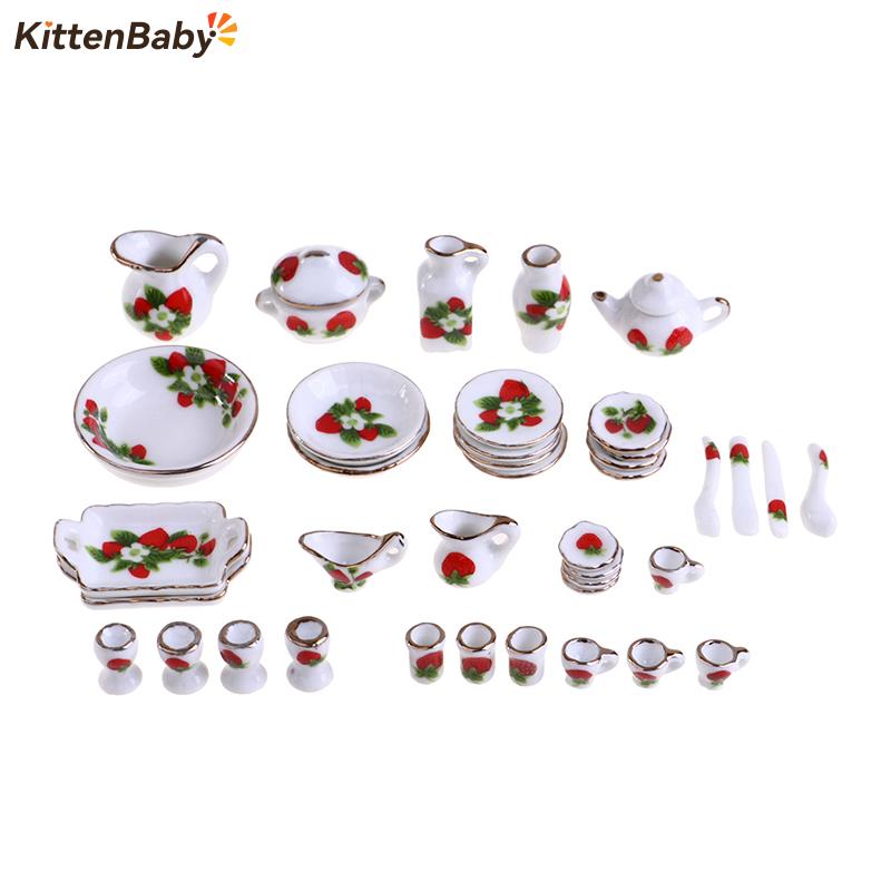 Coffee Tea Flower - 1 Set 1:12 miniatura casa delle