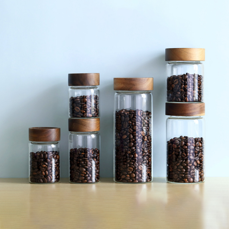 Coffee Tea Tumbler - Contenitore in Vetro per Chicchi di