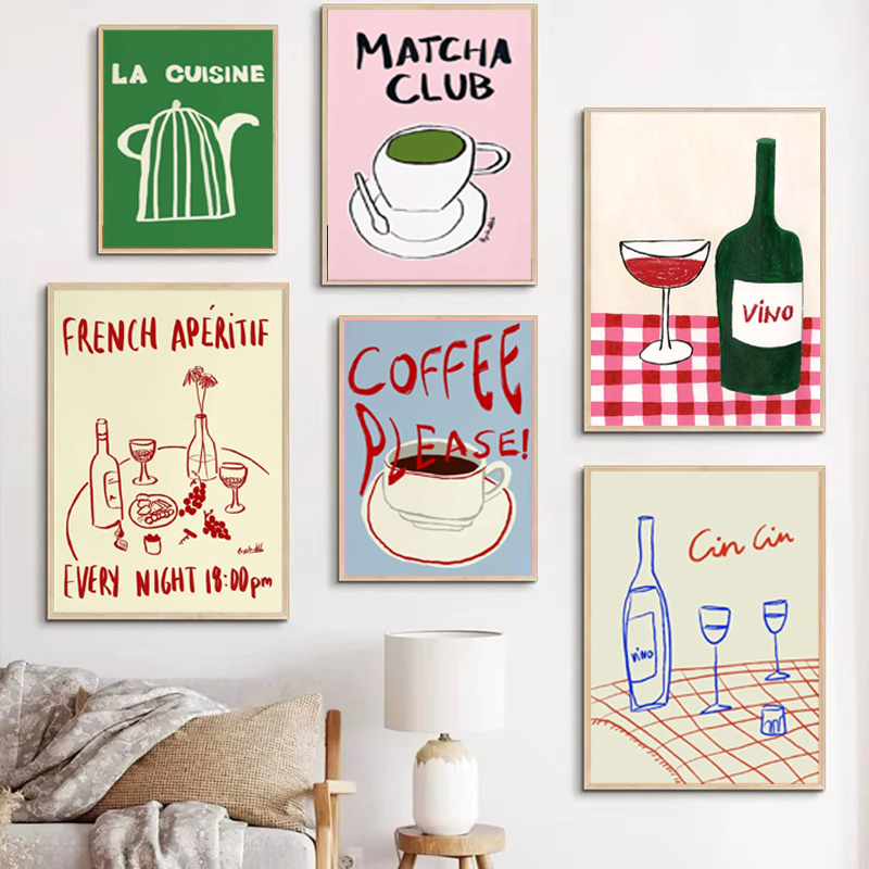 Coffee Tea Poster - 1 stampa artistica decorativa senza cornice,