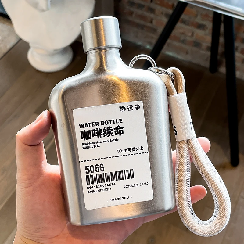 Coffee Tea Vodka - Fiaschetta in acciaio inossidabile da 9