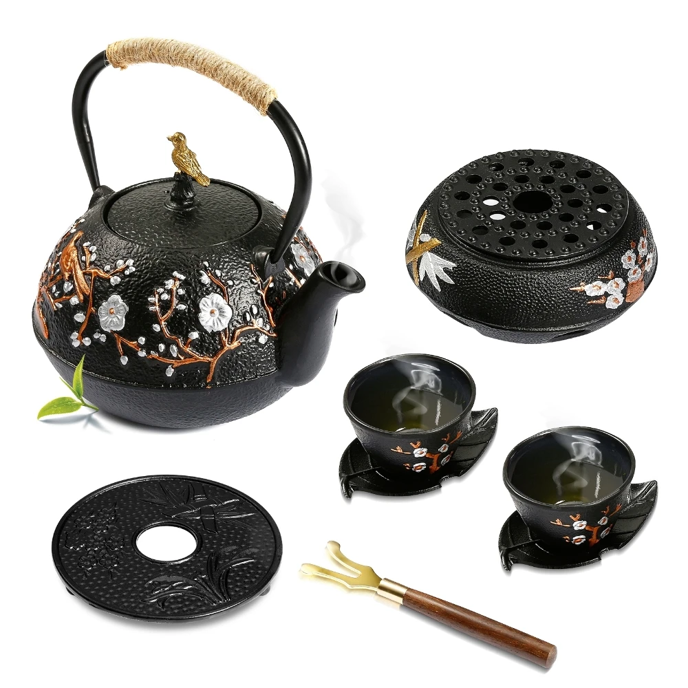 Cast Iron Teapot - Set teiera in ghisa con fornello