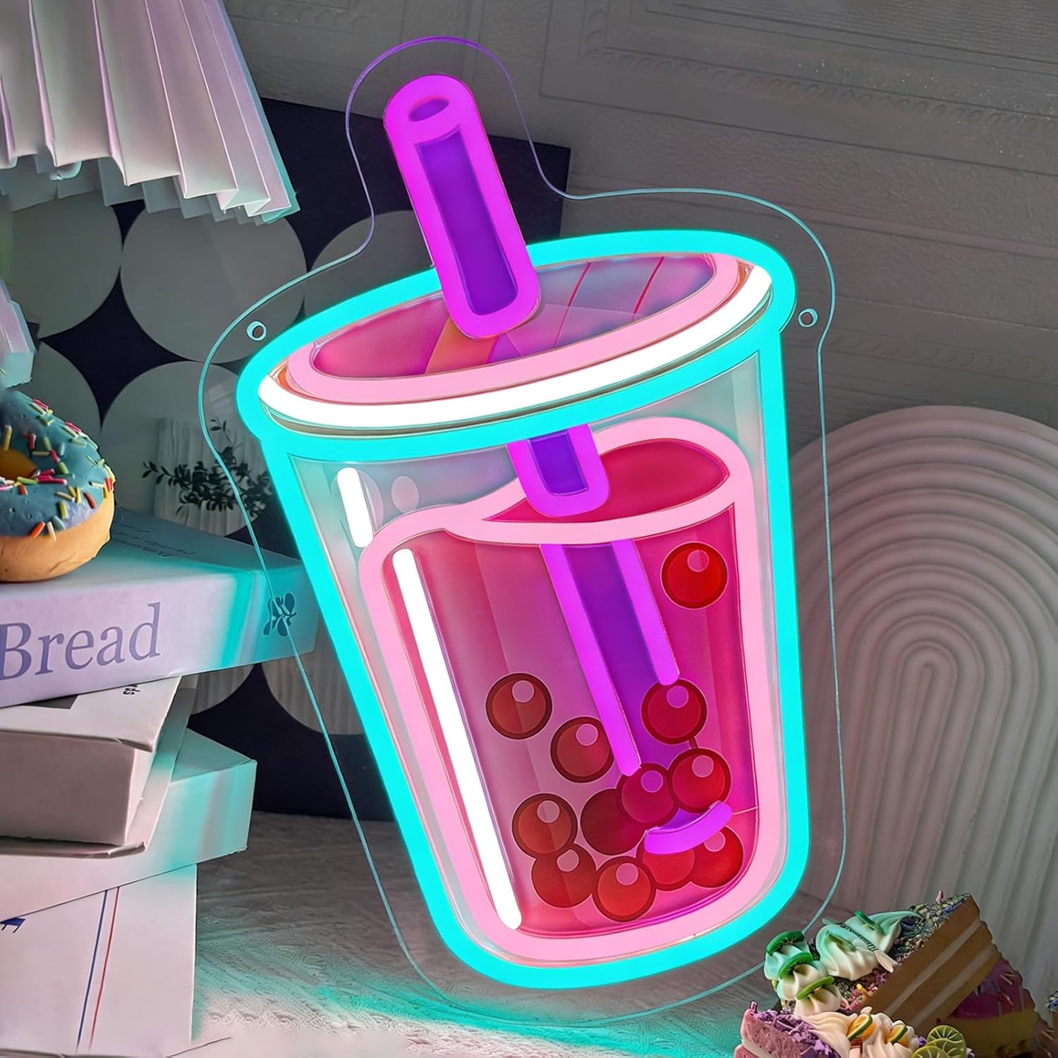 Coffee Tea Neon Sign - Insegna al Neon Bubble Tea, Luce