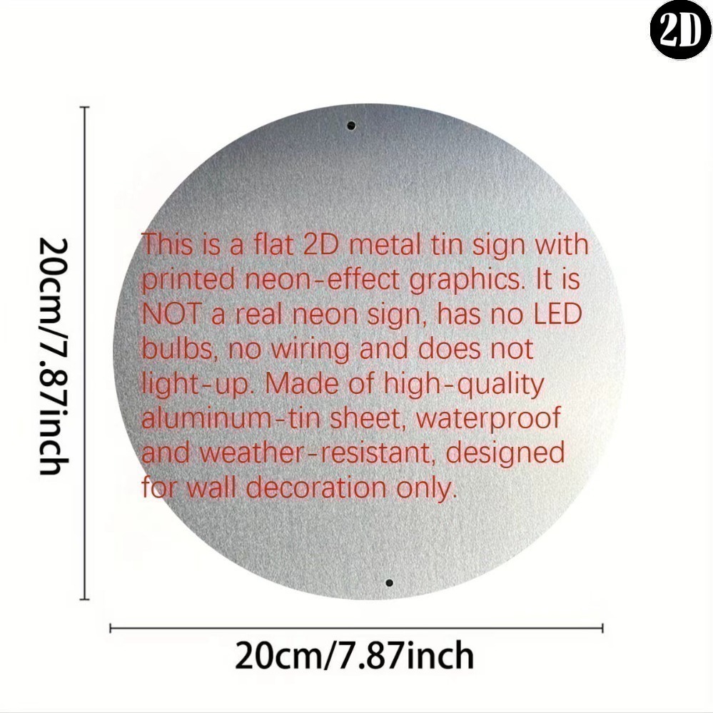 Targa rotonda in metallo con s - Coffee Tea Neon Sign recensione e prezzo
