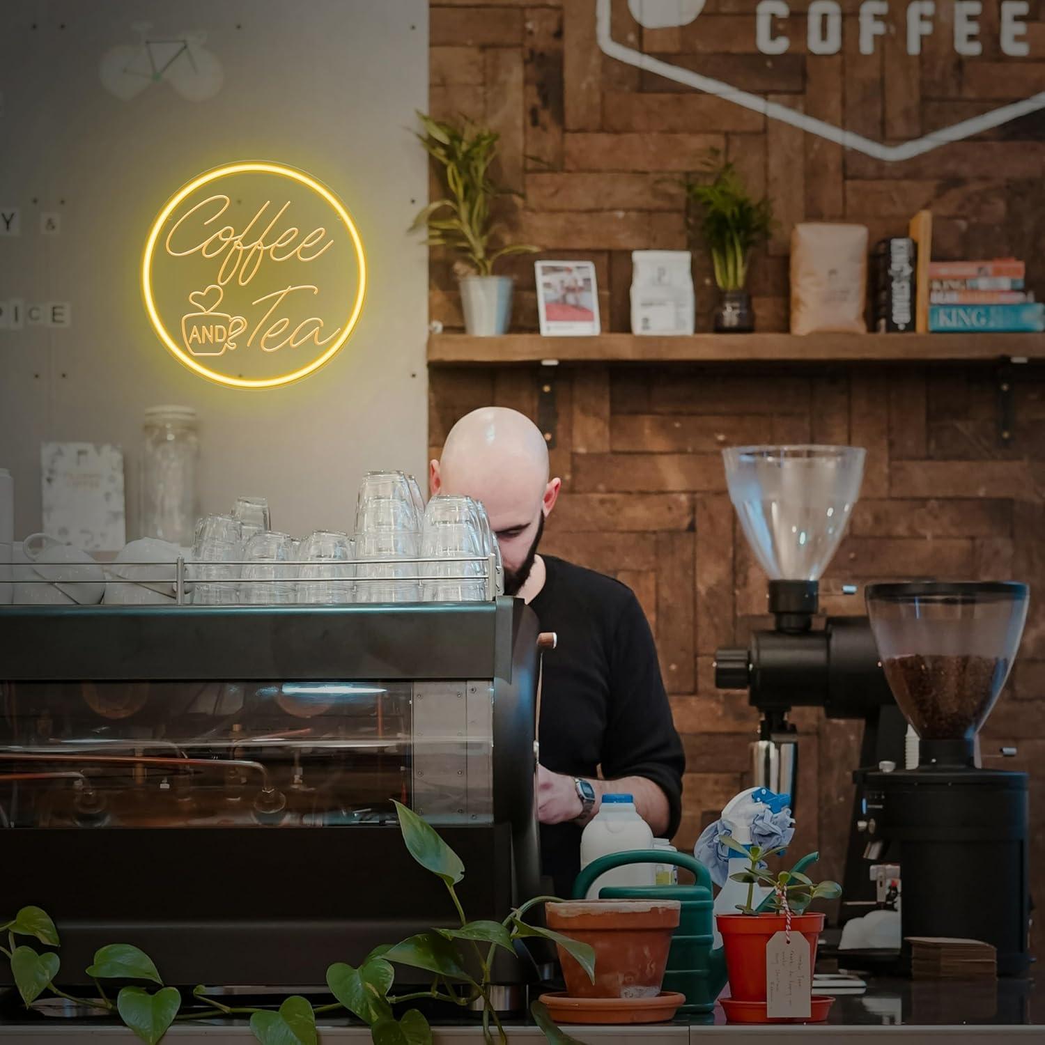 Insegna al neon con luce LED d - Coffee Tea Neon Sign recensione e prezzo