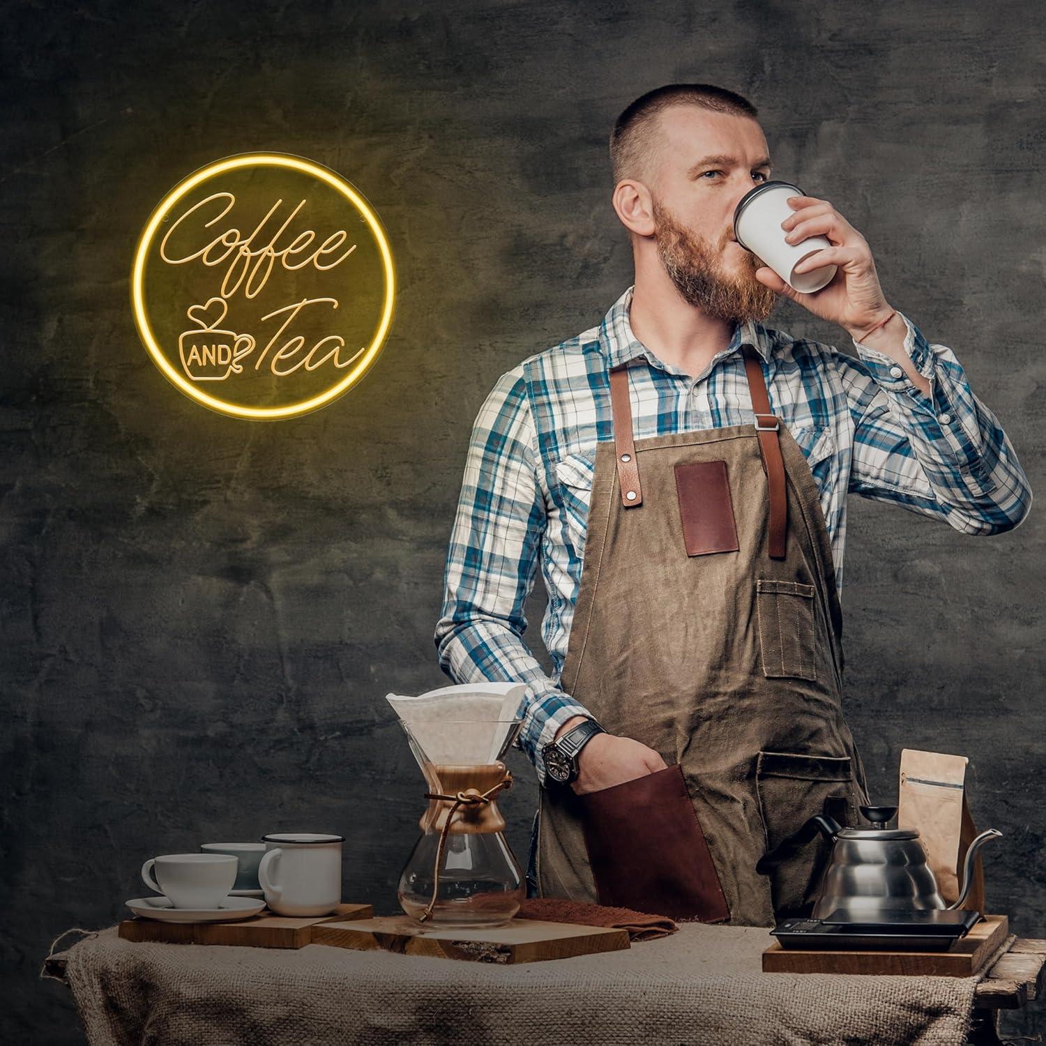 Insegna al neon con luce LED d - Coffee Tea Neon Sign recensione e prezzo
