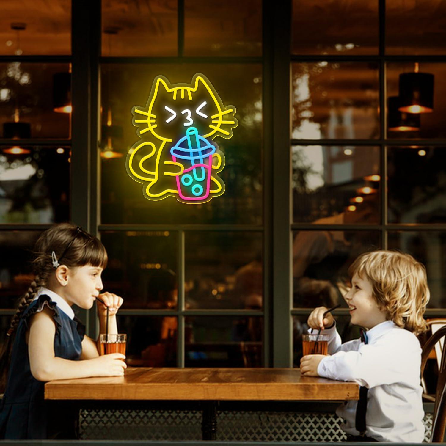 Insegna al Neon a Forma di Gat - Coffee Tea Neon Sign recensione e prezzo