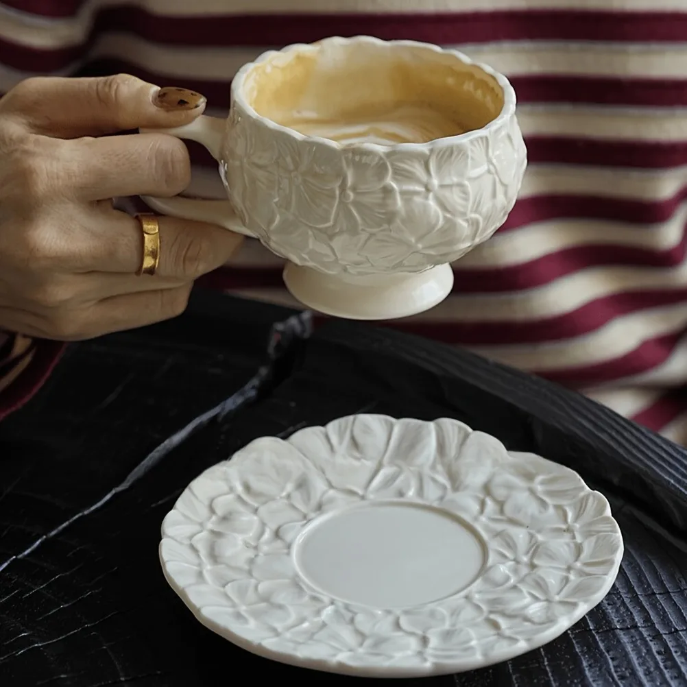 Set di Tazze da Caffè in Crema - Coffee Tea Flower recensione e prezzo