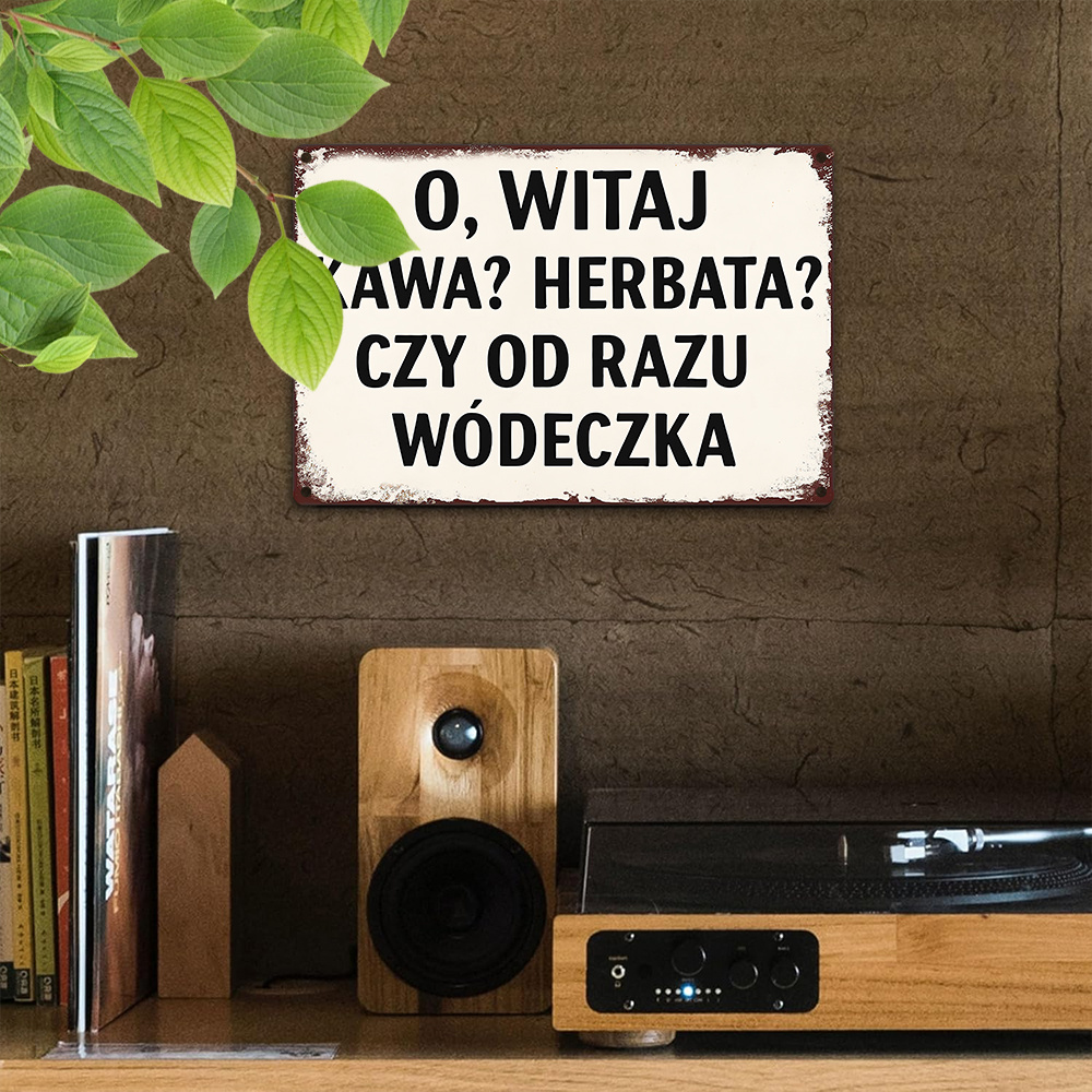 Divertente Targa in Ferro 'Caf - Coffee Tea Vodka recensione e prezzo