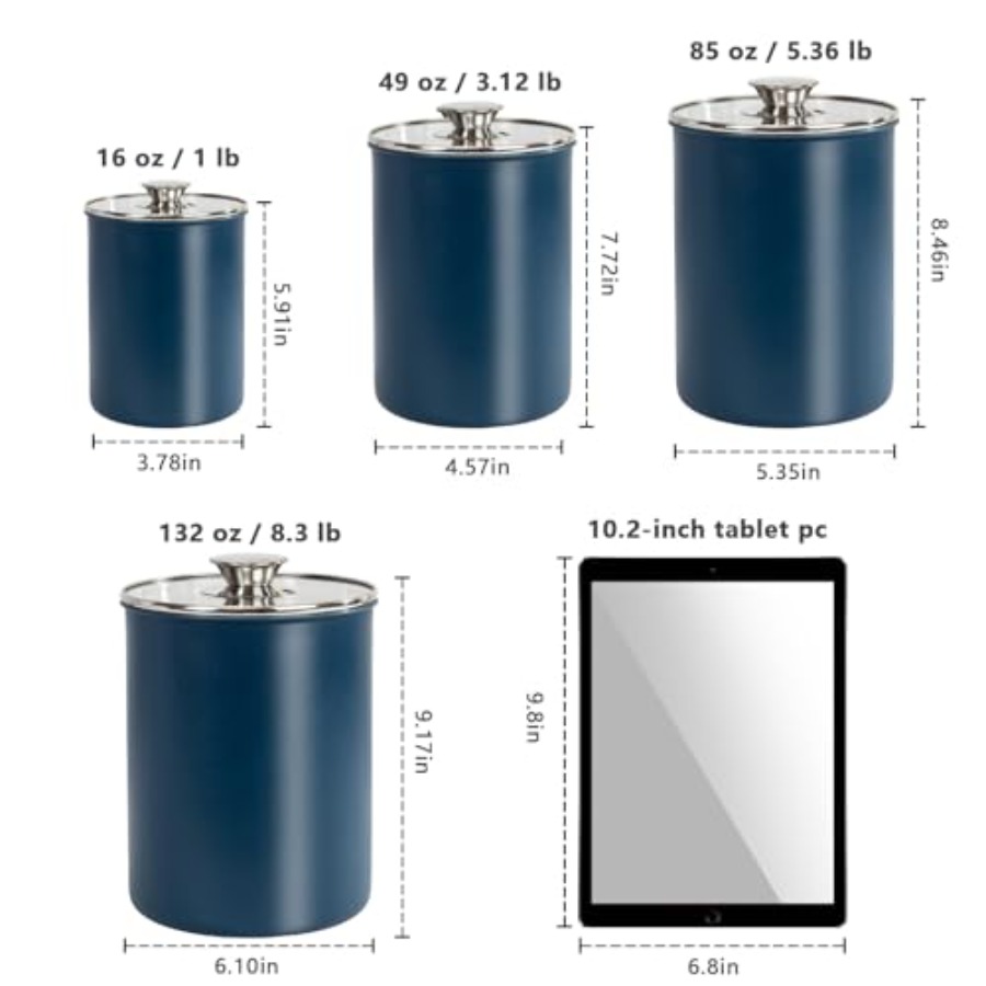 Set di Contenitori per Aliment - Coffee Tea And Sugar Canister Set recensione e prezzo