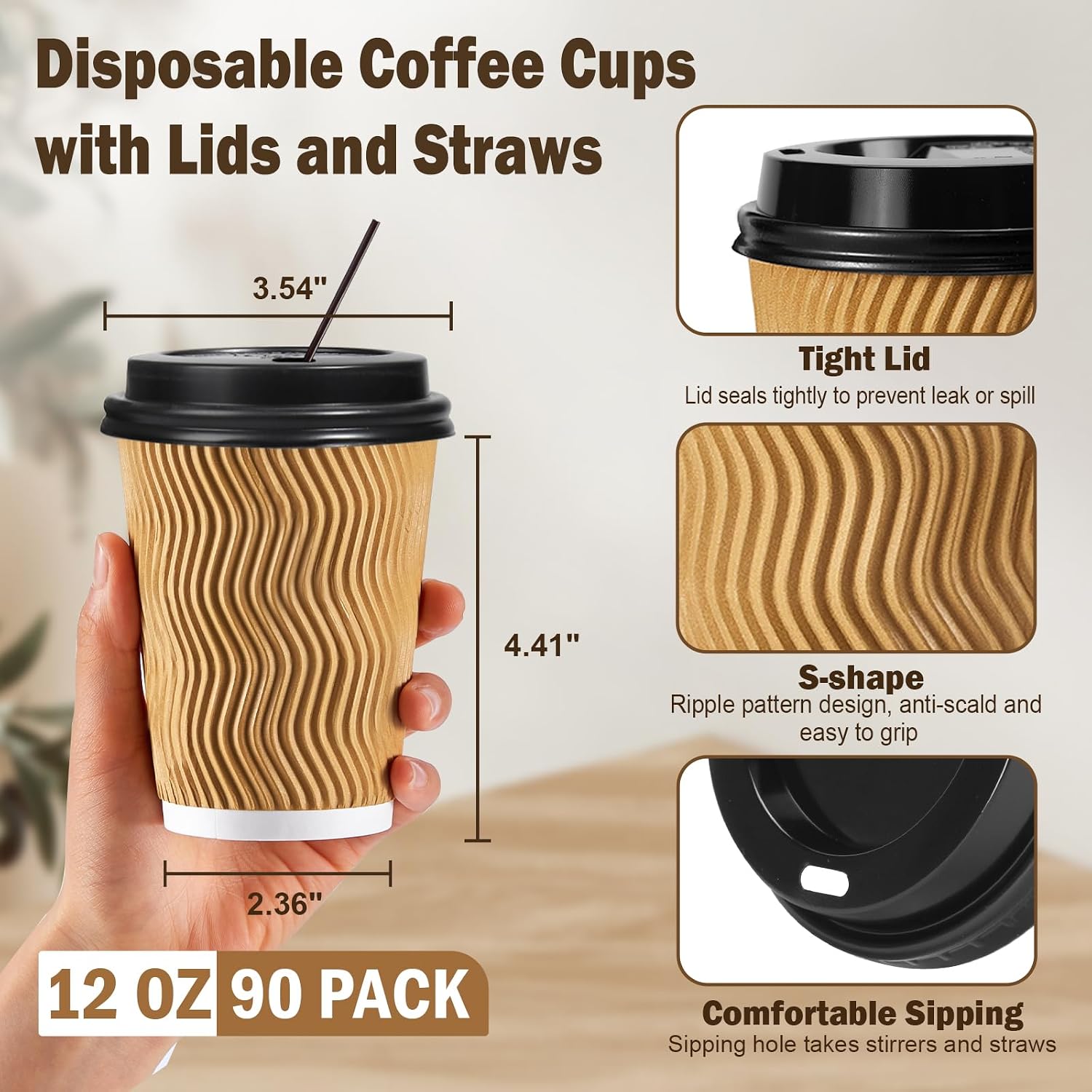 Bicchieri da caffè da 12 oz, c - Coffee Tea Images recensione e prezzo