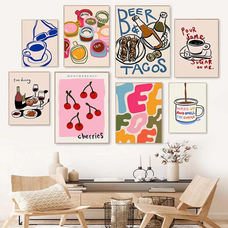 Caffè astratto Tè pomeridiano  - Coffee Tea Poster recensione e prezzo